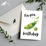 Hap-Pea Birthday - A6 Greeting Card