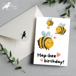 Hap-Bee Birthday - A6 Greeting Card