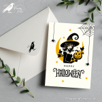 Witchy Happy Halloween - A6 Greeting Card