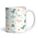 Pastel Dinosaur Design Ceramic 11oz Mug