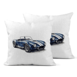 AC Cobra Car Linen Cushion Covers 30x30cm