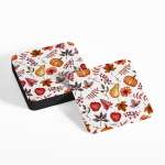 Autumnal Leaves and Fruits Coasters