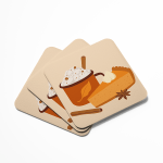 Autumnal Pumpkin Spiced Pie Drink Coaster