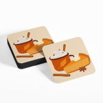 Autumnal Pumpkin Spiced Pie Drink Coaster