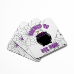 Brewed to Die for - Cat and Cauldron Coasters