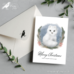 Merry Christmas Arctic Fox - A6 Greeting Card