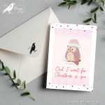 Owl I Want For Christmas Is You - A6 Greeting Card