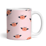 Happy Pumpkin Bat Ceramic 11oz Mug