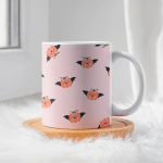 Happy Pumpkin Bat Ceramic 11oz Mug