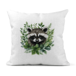 Raccoon Linen Cushion Covers 30x30cm