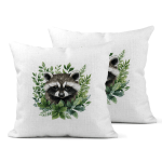 Raccoon Linen Cushion Covers 30x30cm