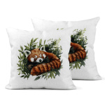 Red Panda Linen Cushion Covers 30x30cm