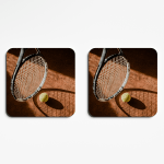 Tennis Racquet and Ball Coasters