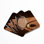 Tennis Racquet and Ball Coasters