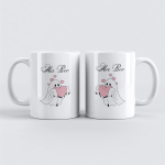 His Boo Her Boo Mug Set - 2 Ceramic 11oz Mugs