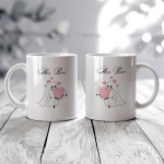 His Boo Her Boo Mug Set - 2 Ceramic 11oz Mugs