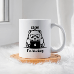 Sssh I'm Working Ceramic 11oz Mug