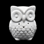 White Tall Owl Ceramic Oil Burner