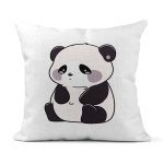Sad Panda Kawaii Cute Linen Cushion Covers