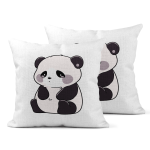 Sad Panda Kawaii Cute Linen Cushion Covers
