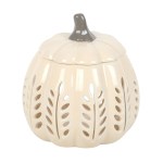 Cream Leaf Pumpkin Cut Out Oil Burner and Wax Warmer