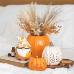 Cream Leaf Pumpkin Cut Out Oil Burner and Wax Warmer