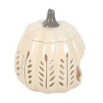 Cream Leaf Pumpkin Cut Out Oil Burner and Wax Warmer